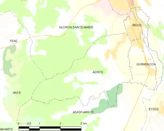 Poziția localității Agnos