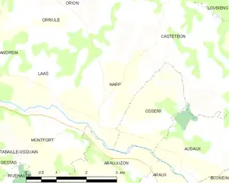 Poziția localității Narp