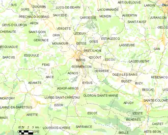 Poziția localității Oloron-Sainte-Marie