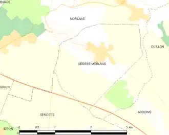 Poziția localității Serres-Morlaàs