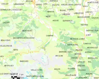 Poziția localității Campan