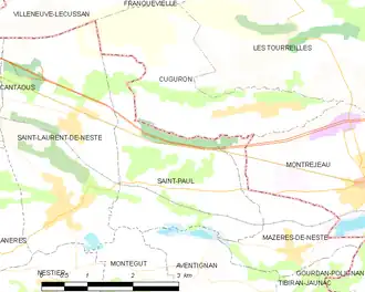 Poziția localității Saint-Paul