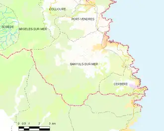 Poziția localității Banyuls-sur-Mer