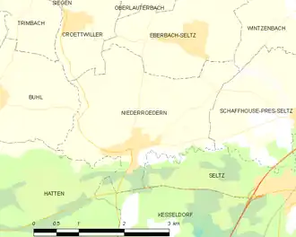 Poziția localității Niederrœdern
