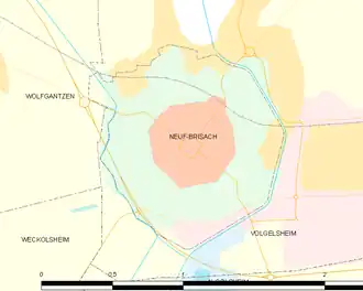 Poziția localității Neuf-Brisach
