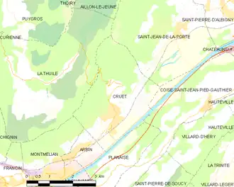Poziția localității Cruet