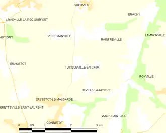 Poziția localității Tocqueville-en-Caux