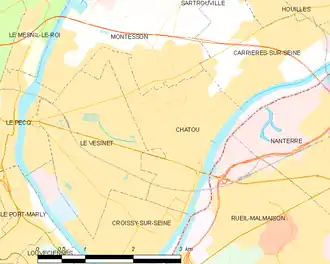 Poziția localității Chatou