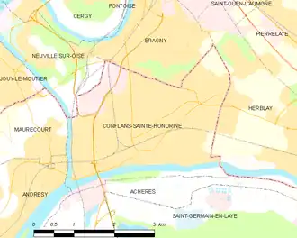 Poziția localității Conflans-Sainte-Honorine