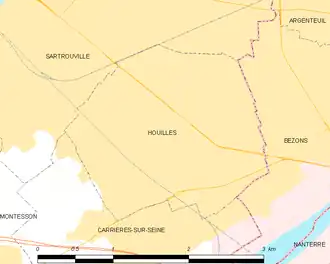 Poziția localității Houilles