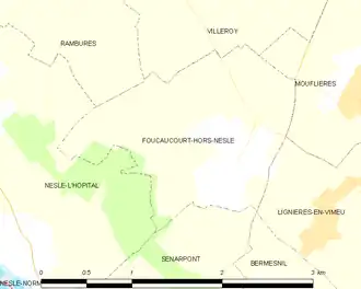 Poziția localității Foucaucourt-Hors-Nesle