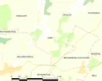 Poziția localității Oissy
