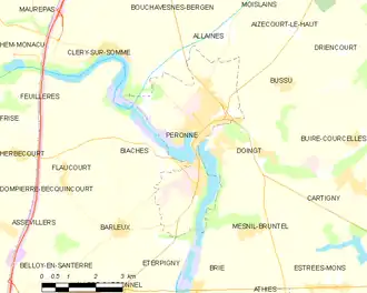 Poziția localității Péronne