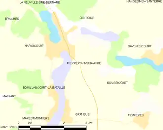 Poziția localității Pierrepont-sur-Avre