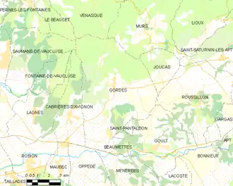 Poziția localității Gordes
