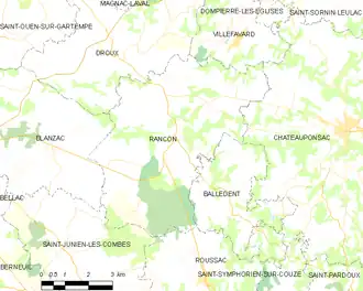 Poziția localității Rancon