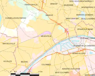 Poziția localității Argenteuil