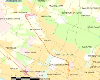 Poziția localității Taverny