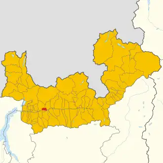 Poziția localității Dazio