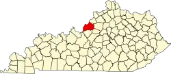 Location in the Commonwealth of Kentucky
