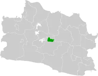 Poziția localității Bandung