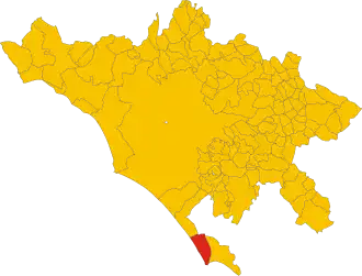 Poziția localității Anzio