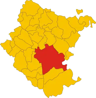 Poziția localității Comune di Arezzo