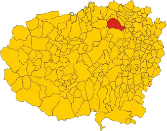 Poziția localității Bra