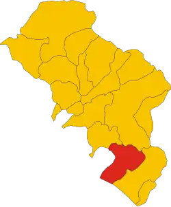 Poziția localității Comune di Carrara