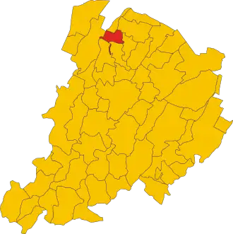 Poziția localității Castello d'Argile