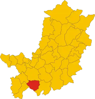 Localizarea Certaldo în Provincia Florența