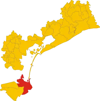 Poziția comunei în cadrul provinciei