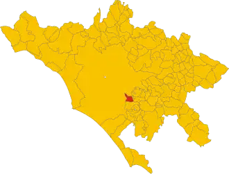Poziția localității Ciampino