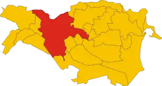 Poziția localității Comune di Ferrara