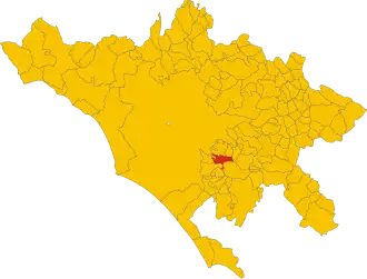 Poziția localității Grottaferrata