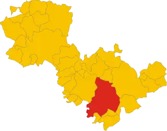 Poziția localității Comune di Narni