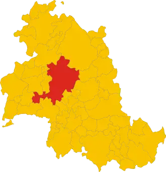 Poziția localității Comune di Perugia