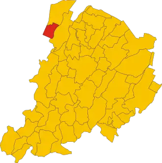 Poziția localității Sant'Agata Bolognese