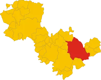 Poziția localității Comune di Terni