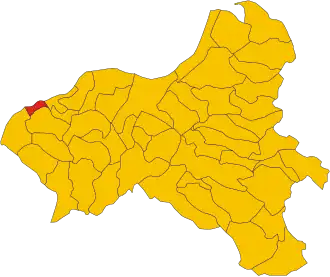 Localizarea în provincia Vibo Valentia
