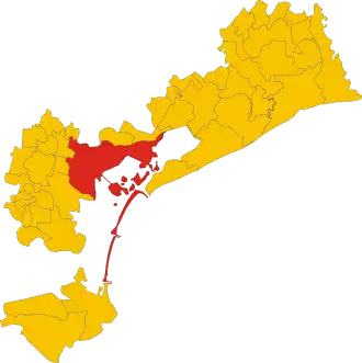 Poziția localității Veneția