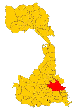 Poziția localității Comune di Vercelli