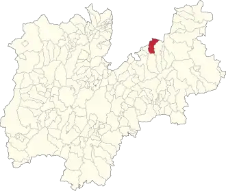 Poziția localității Varena