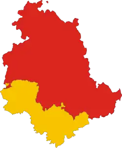 Poziția provinciei în Umbria