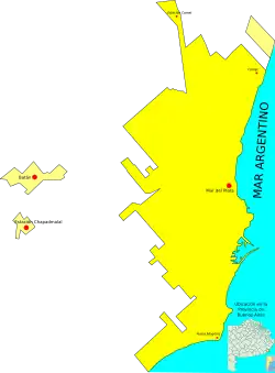 Poziția localității Mar del Plata