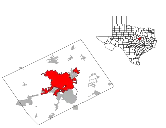 Plasare în comitatul McLennan, statul &nbsp;Texas