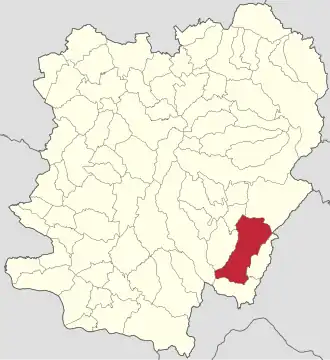 Amplasarea în cadrul județului