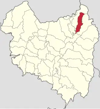 Amplasarea în cadrul județului