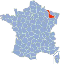 Poziția regiunii Meurthe-et-Moselle