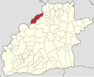 Localizare în cadrul județului